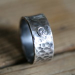 Hamerslagring met briljant Circonia slider