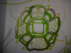 eerste ruwe schets op papier